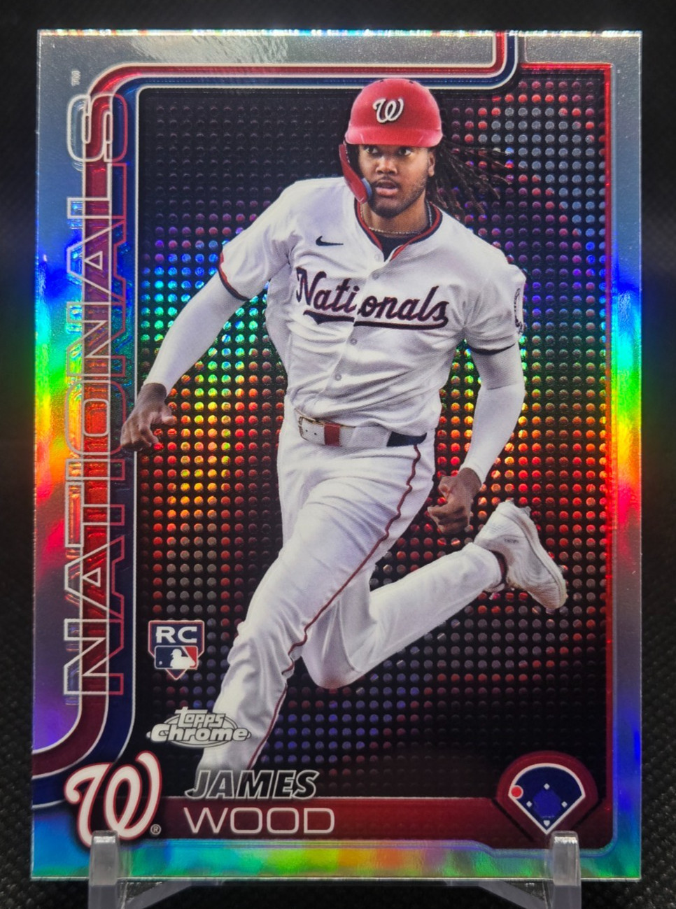 James Wood Rookie Card Refractor - Trading Card Image