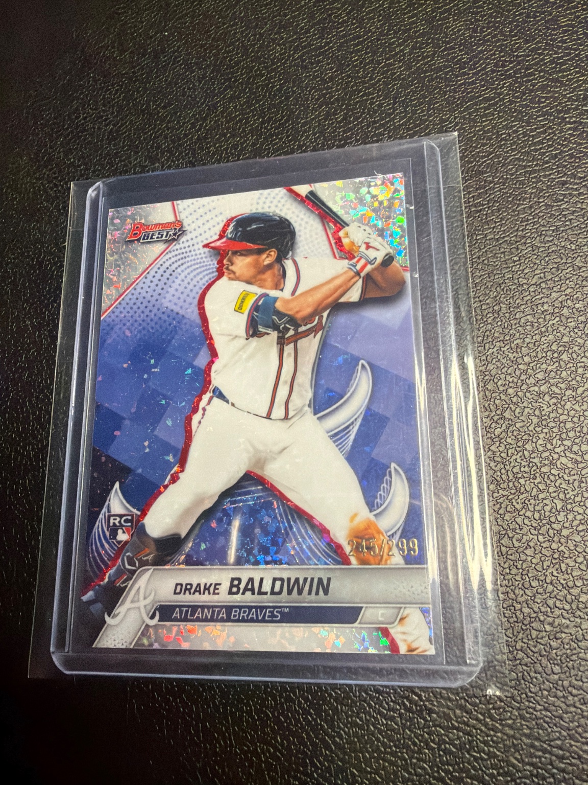 Drake Baldwin - Bowman's Best Refractor Rookie Card Refractor (/299) - Trading Card Image