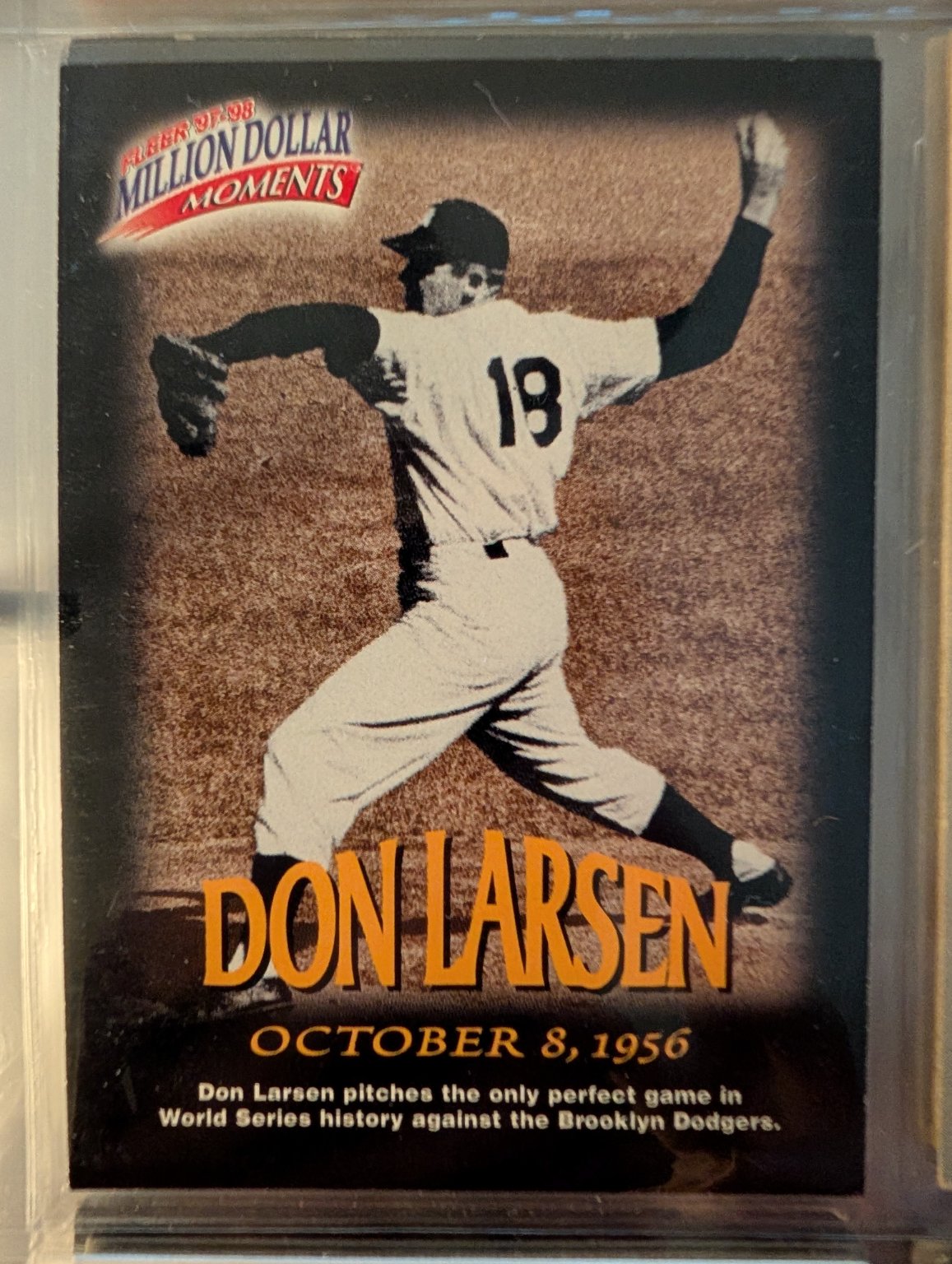 Don Larsen Million Dollar Moments October 8, 1956 Numbered Parallel (/50) - Trading Card Image