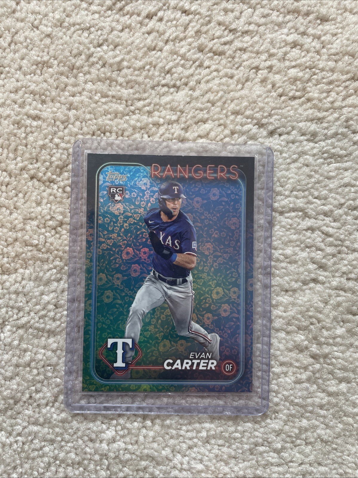 Evan Carter - Cosmic Chrome Rookie Card Refractor - Trading Card Image