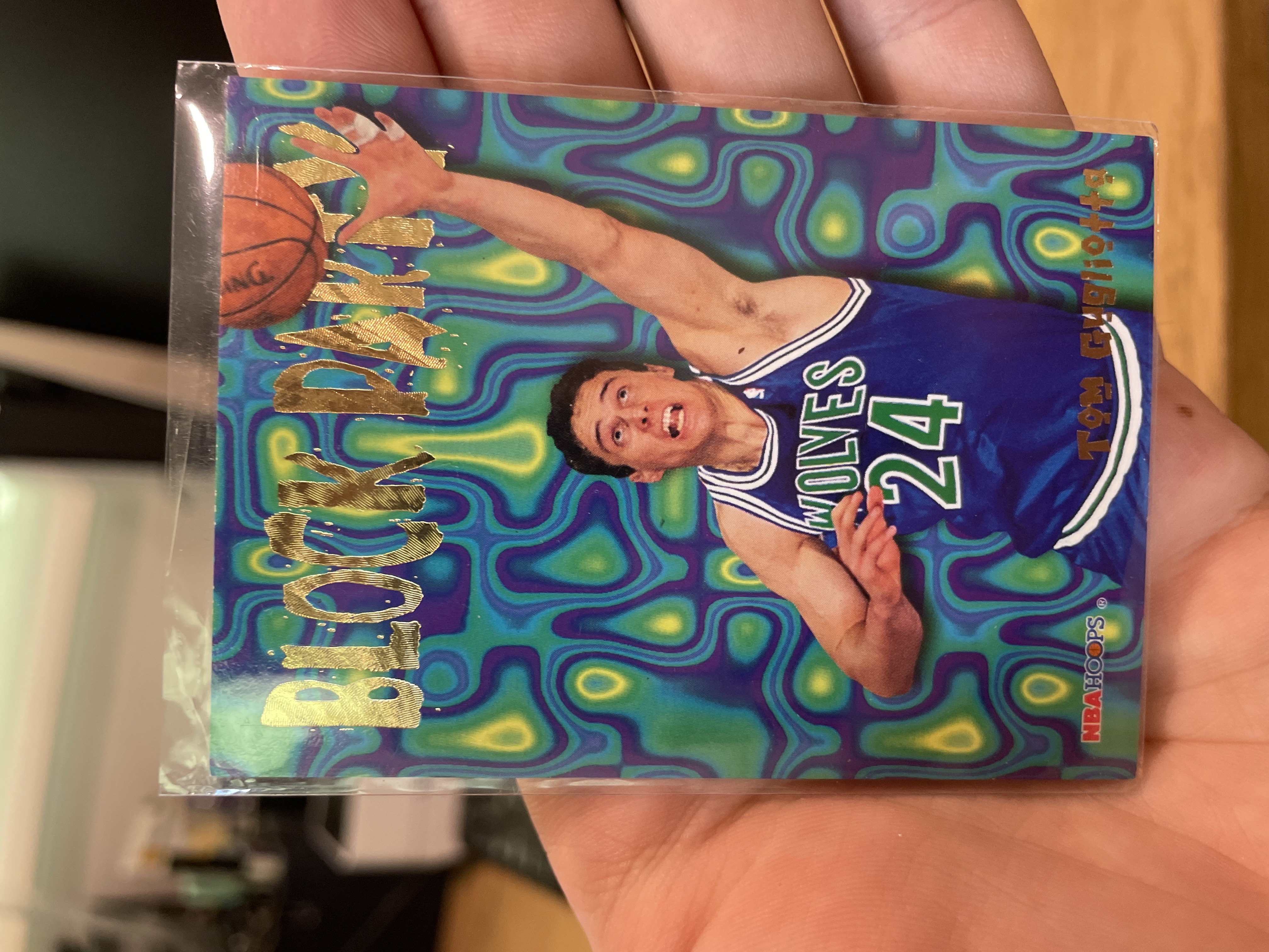 Tom Gugliotta 1995-96 SkyBox NBA Hoops Block Party Insert Block Party Insert - Trading Card Image