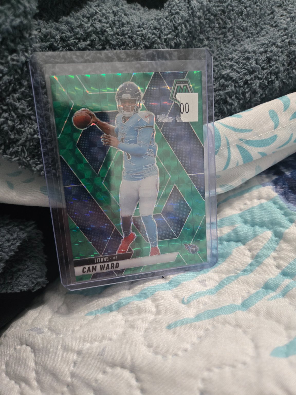 Cam Ward Mosaic Green Reactive Prizm Green Reactive Prizm - Trading Card Image