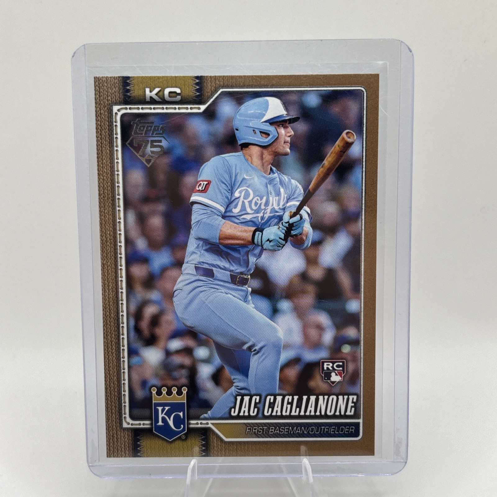 Jac Caglianone 2025 Topps Gold Foil Rookie Card Gold Foil - Trading Card Image