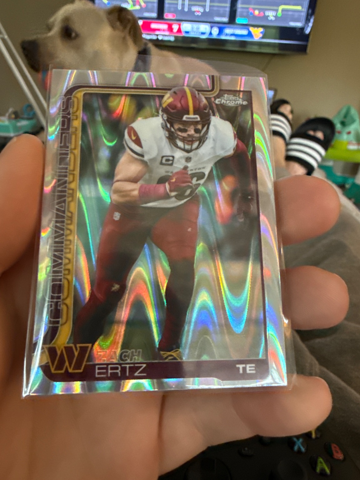 Zach Ertz 2025 Topps Chrome Wave Refractor Wave Refractor - Trading Card Image