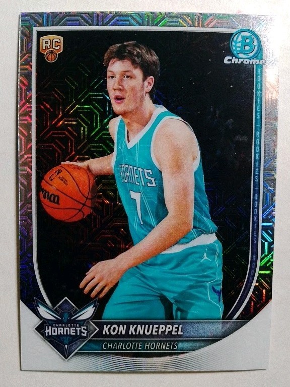 Kon Knueppel 2024 Bowman Chrome Rookie Refractor Refractor - Trading Card Image