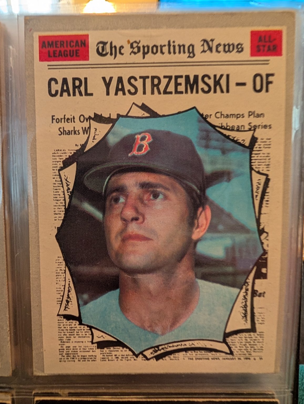Carl Yastrzemski - The Sporting News Base - Trading Card Image