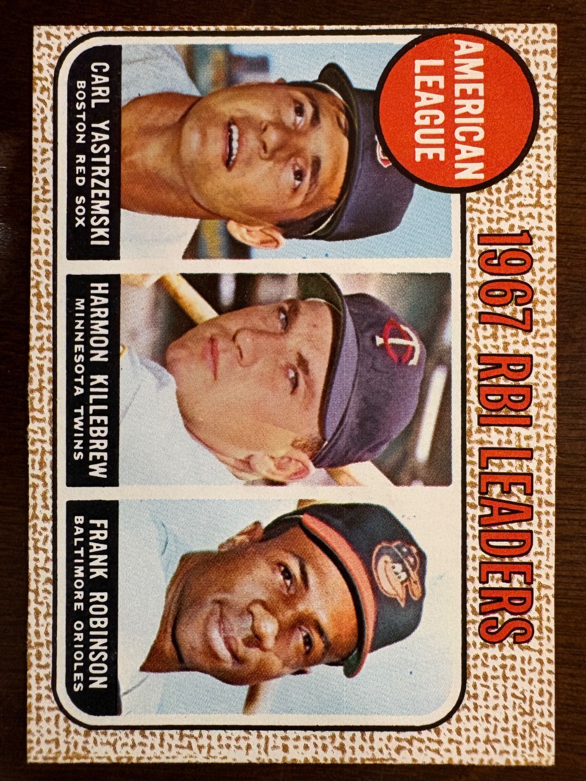 1967 AL RBI Leaders Base - Trading Card Image