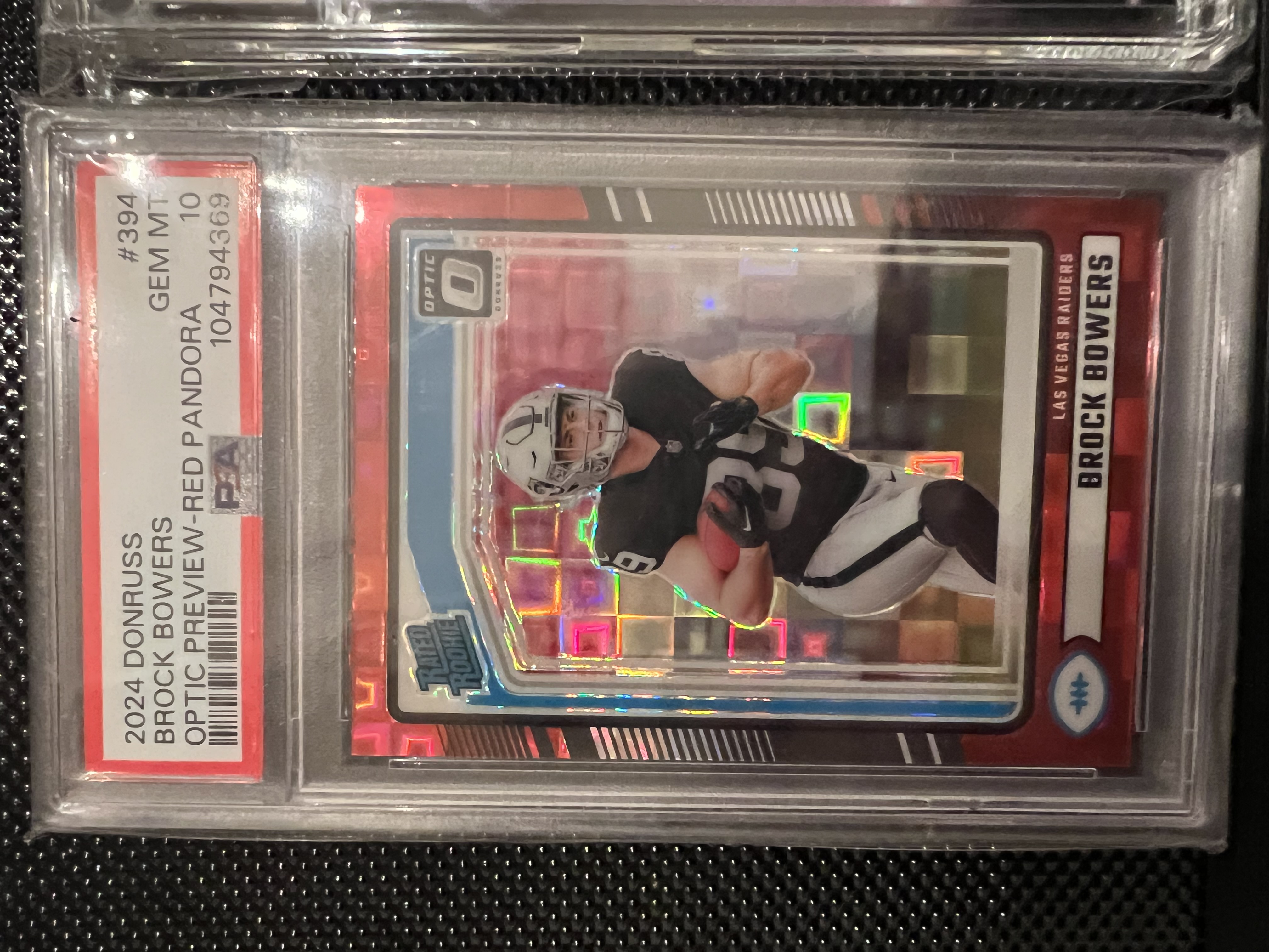 Brock Bowers 2024 Panini Donruss Optic Preview Red