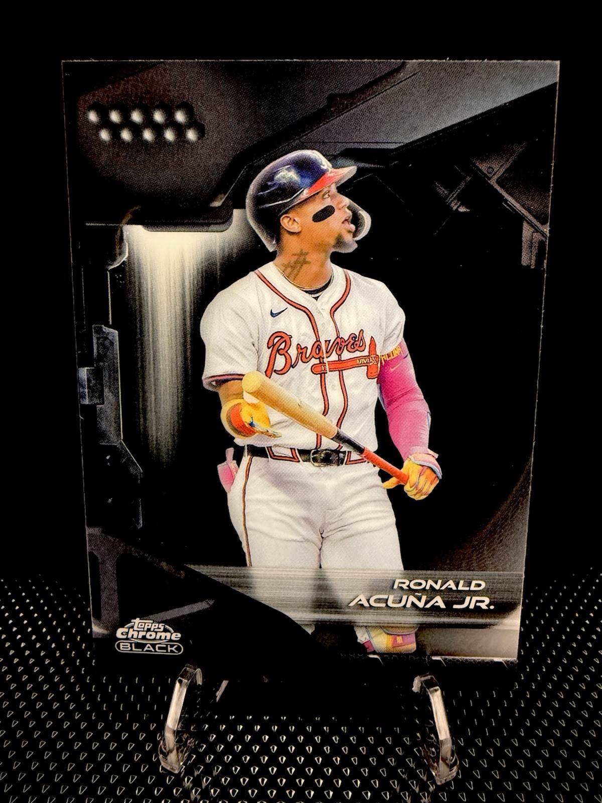 Ronald Acuna Jr. 2024 Topps Chrome Black Base Base - Trading Card Image