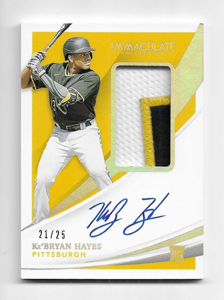 Ke'Bryan Hayes 2020 Immaculate Collection Rookie Patch /25 Rookie Patch Autograph (RPA) - Trading Card Image