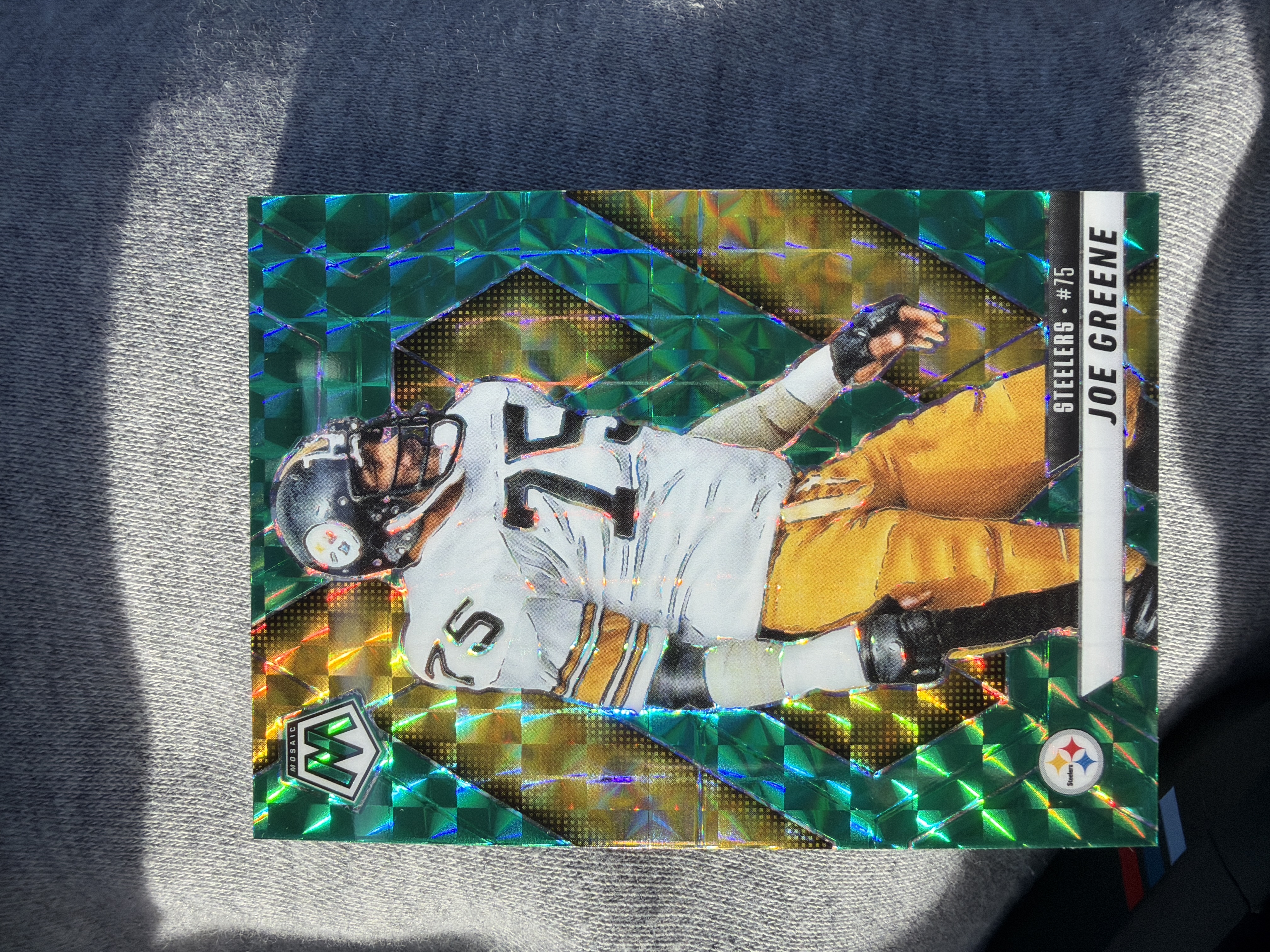 Joe Greene 2022 Panini Mosaic Green Mosaic Green Mosaic Prizm Near Mint - Trading Card Image