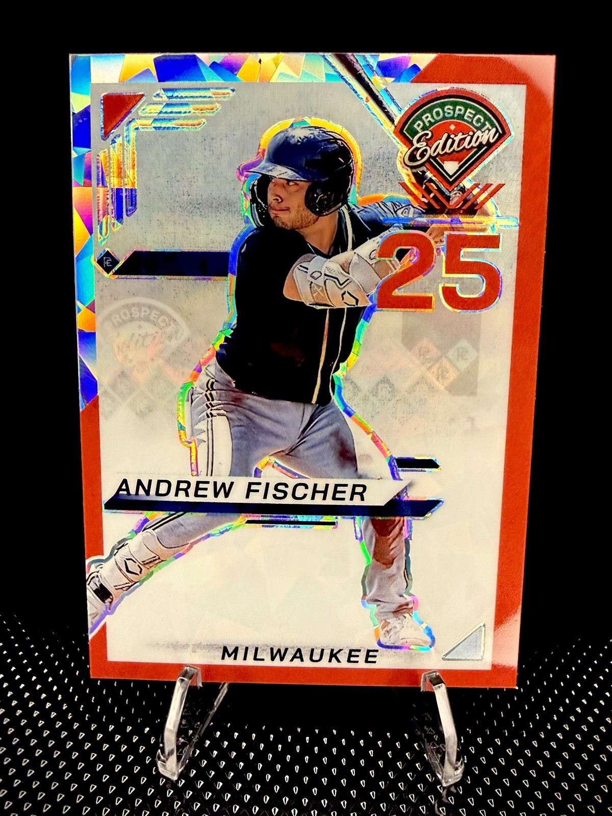 Andrew Fischer - Prospect Edition Red Geometric Refractor Red Geometric Refractor - Trading Card Image