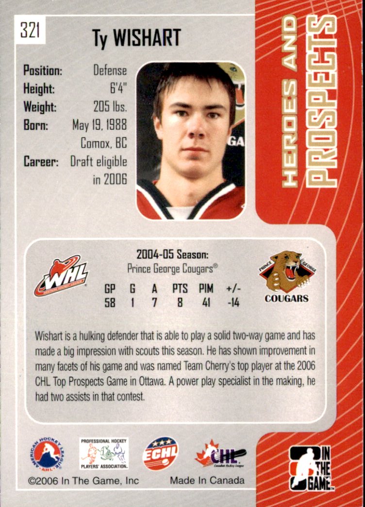Ty Wishart - Heroes and Prospects Base - Trading Card Image