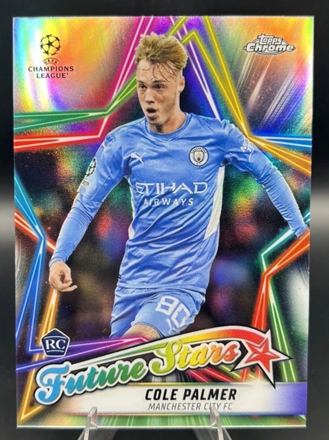 Cole Palmer 2022 Topps 2022 Topps Chrome UEFA Champions League Refractor Refractor - Trading Card Image