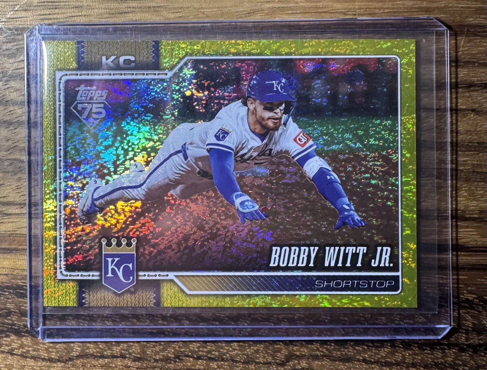 Bobby Witt Jr. 2024 Topps Chrome Logofractor Edition Gold Refractor Gold Refractor - Trading Card Image