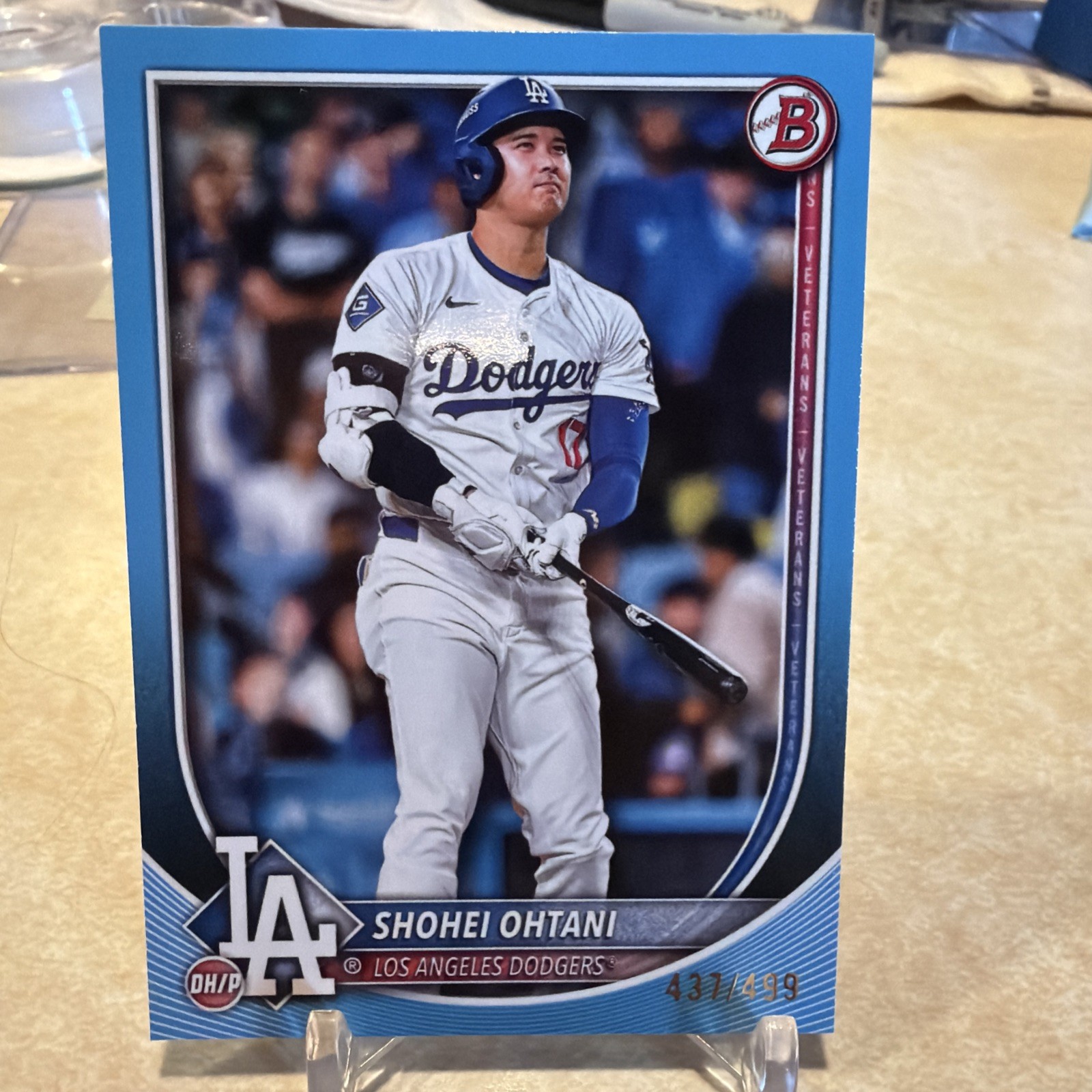 Shohei Ohtani 2024 Bowman Chrome Veterans Blue Refractor Blue Refractor /499 - Trading Card Image