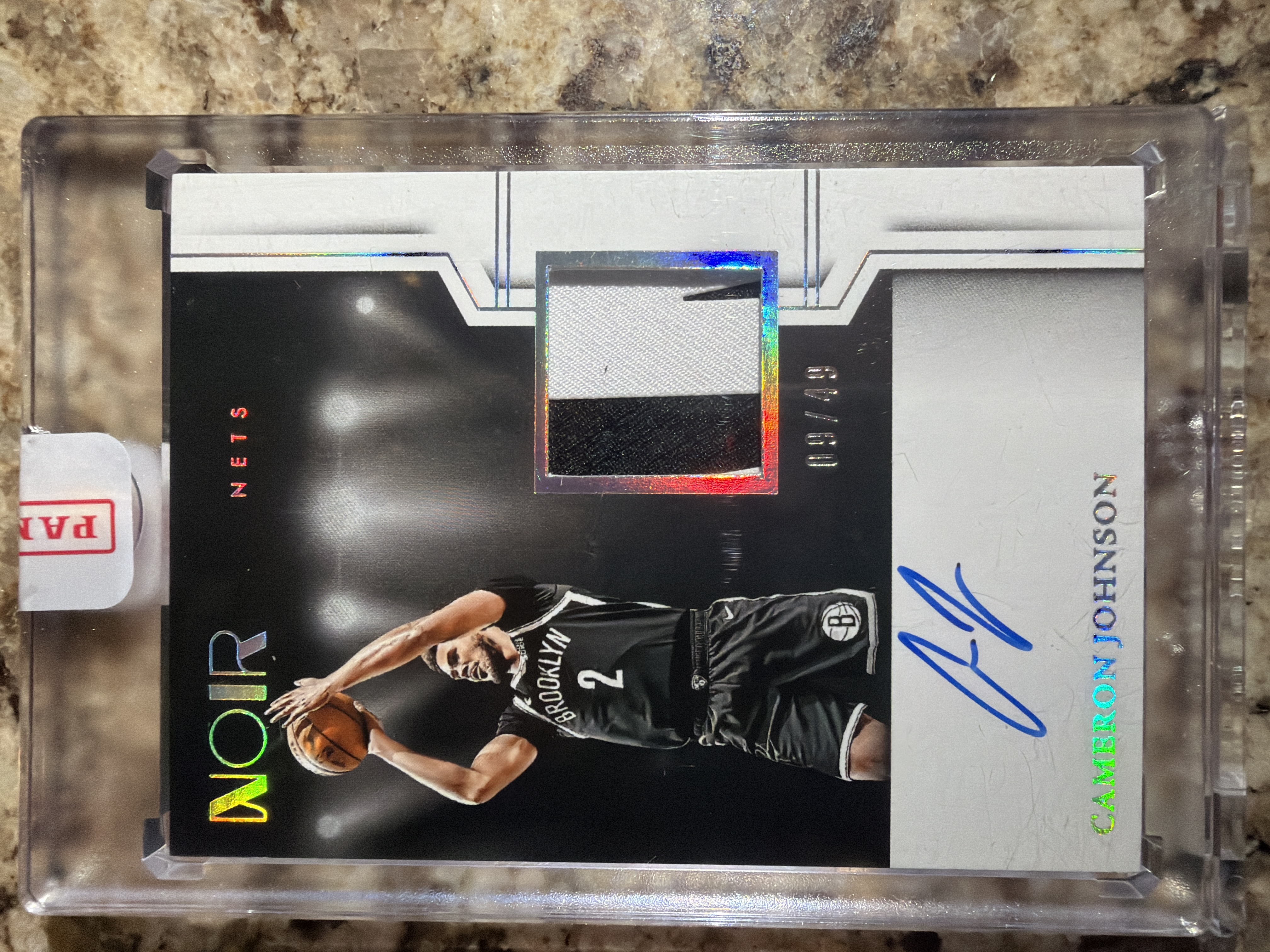 Cameron Johnson Noir Autograph Patch Autograph Patch /49 Near Mint - Trading Card Image
