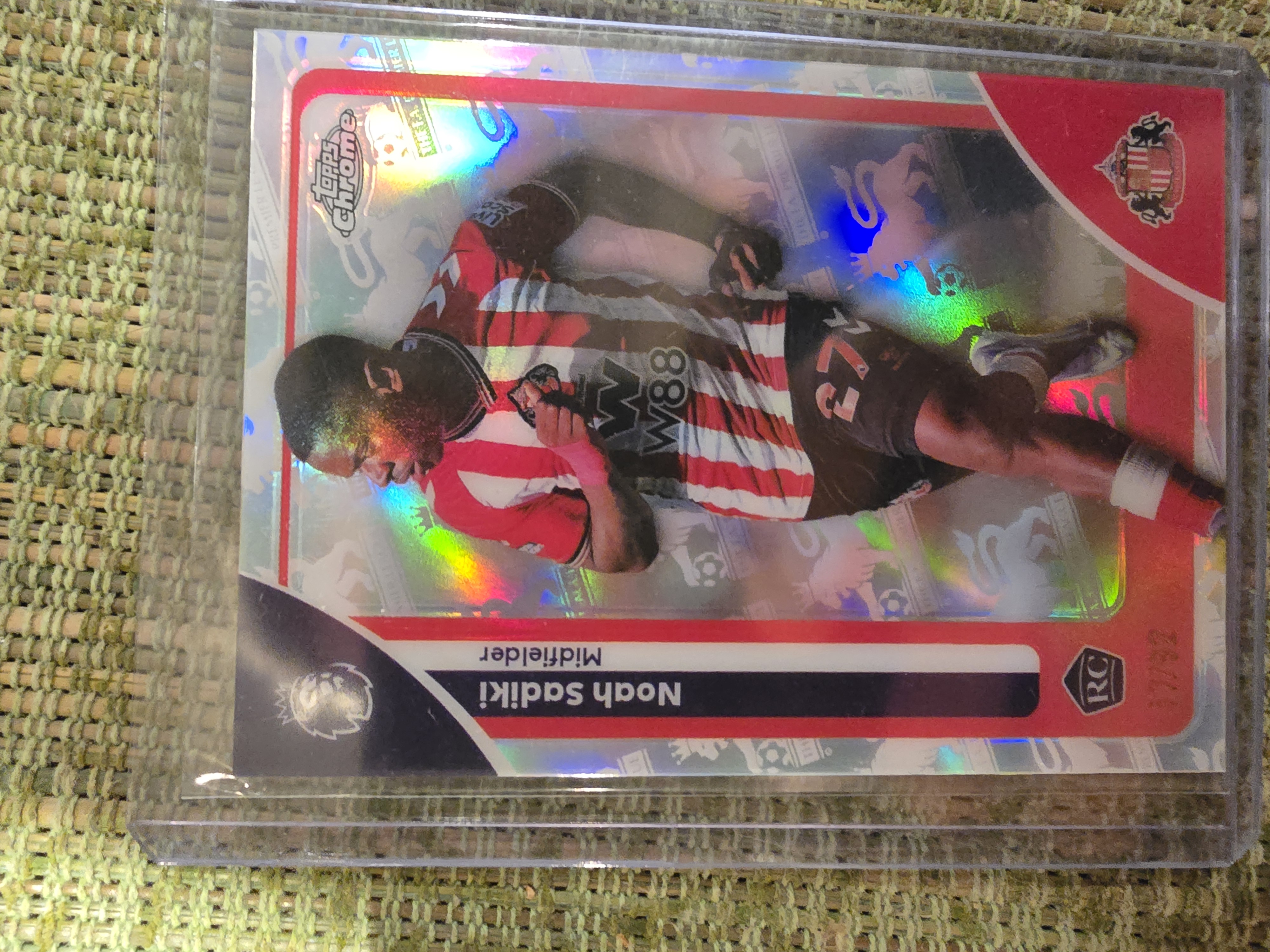 Noah Sadiki 2026 Topps Chrome Premier League Retrofractor Retrofractor /92 - Trading Card Image