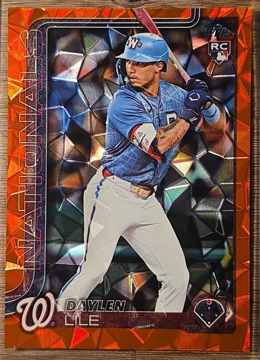 Daylen Lile - 2023 Topps Chrome Sapphire Edition Orange Geometric Refractor Rookie Orange Geometric Refractor - Trading Card Image