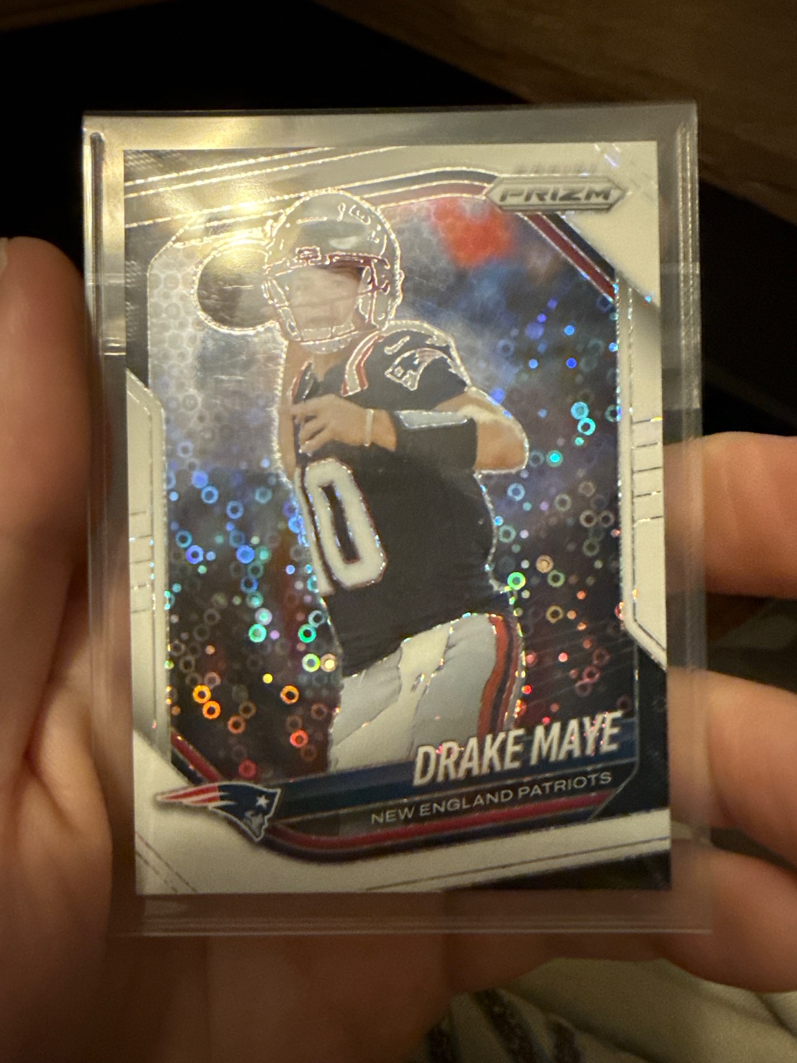Drake Maye 2025 Panini Prizm Disco Prizm Disco Prizm - Trading Card Image