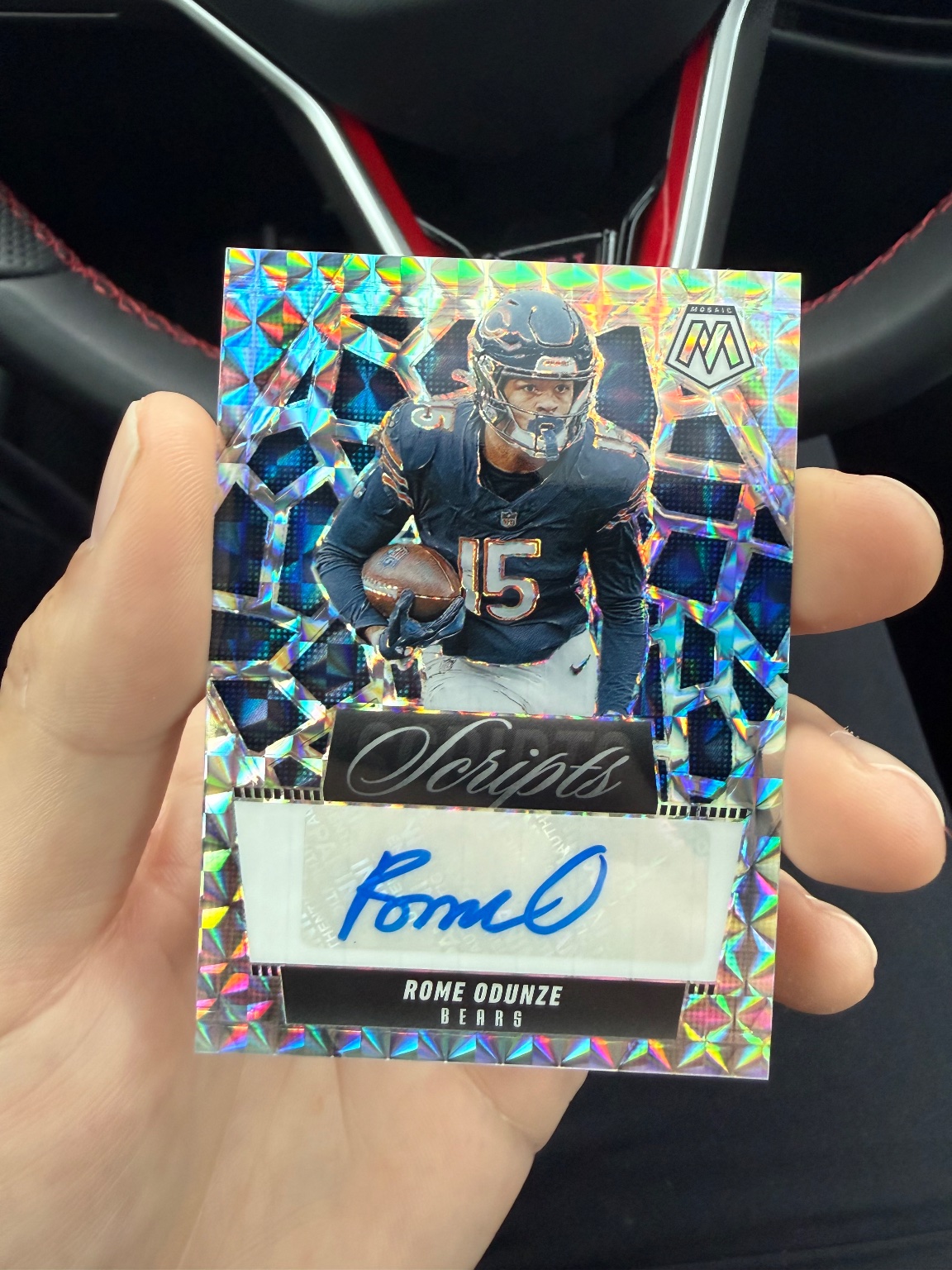 Rome Odunze 2024 Panini Mosaic Silver Prizm Silver Prizm - Trading Card Image