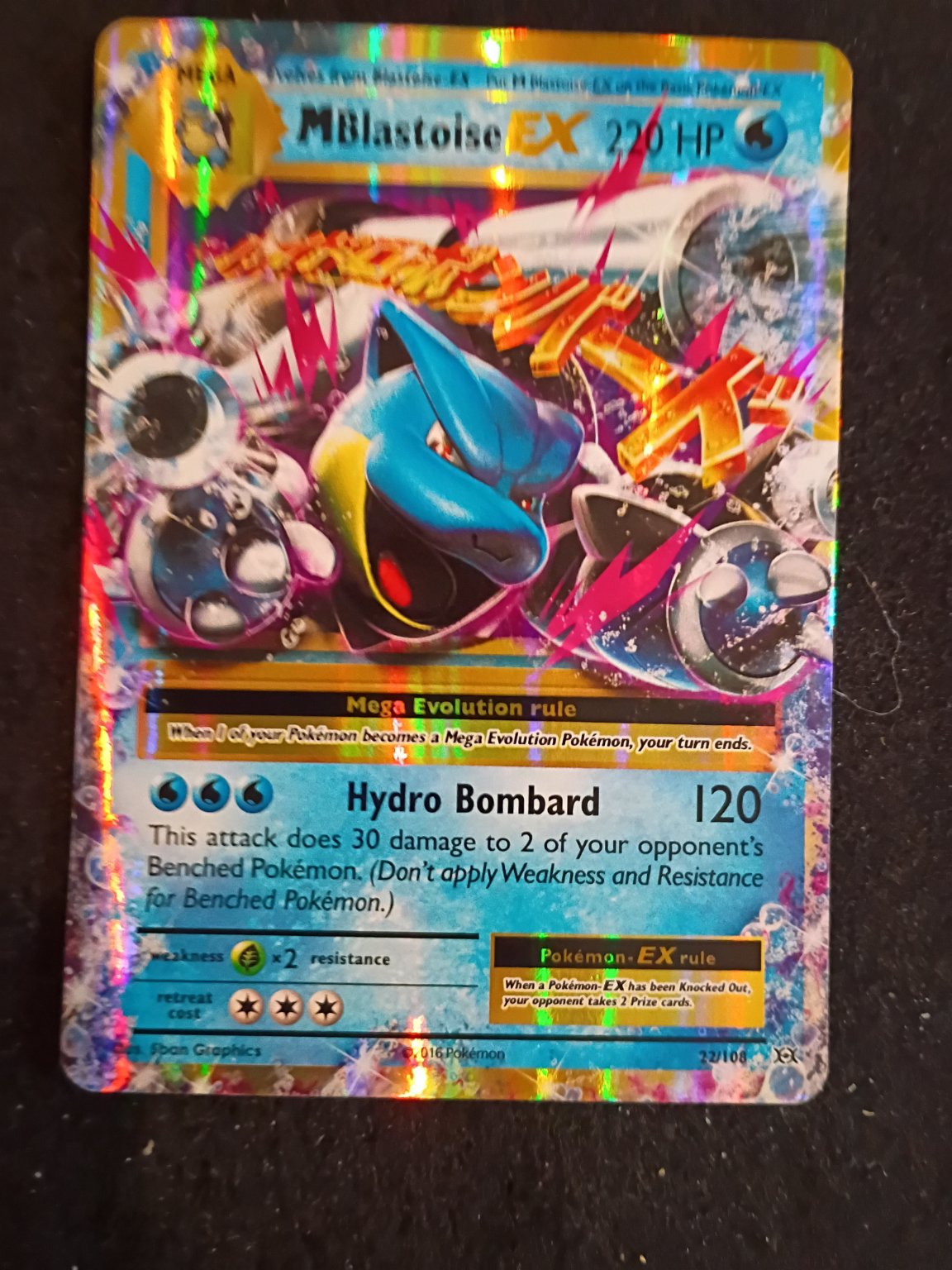 M Blastoise EX Holo Rare EX - Trading Card Image