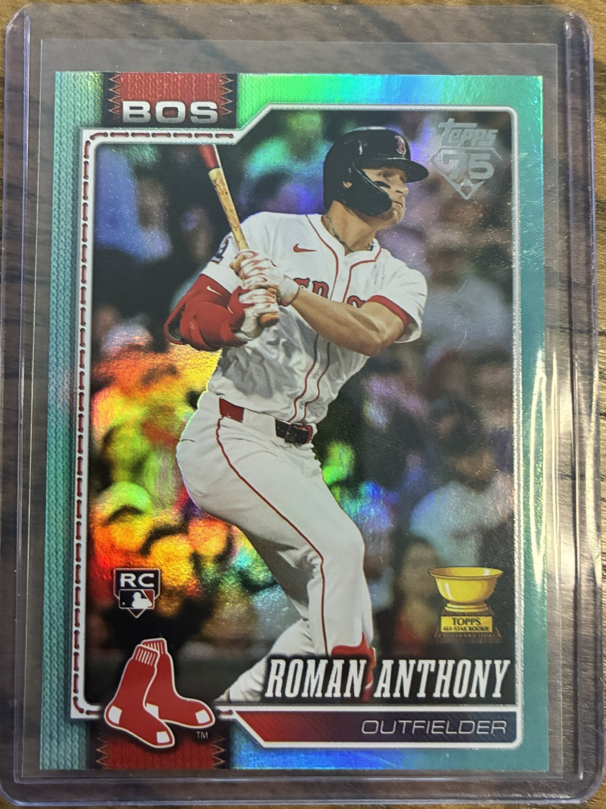 Roman Anthony - Aqua Lava Refractor Rookie Card Aqua Lava Refractor - Trading Card Image