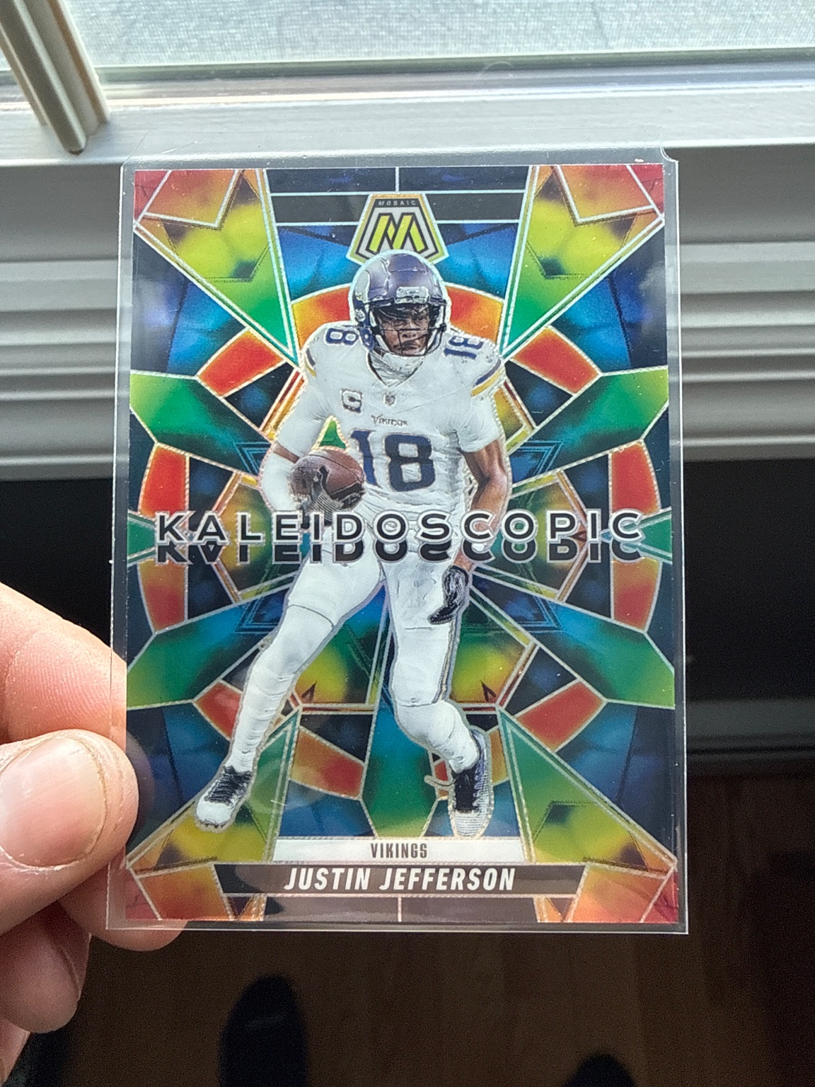 Justin Jefferson 2025 Panini Mosaic Base - Trading Card Image