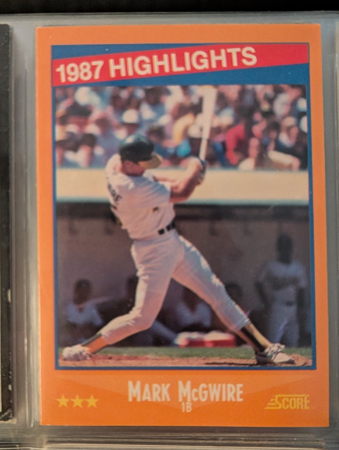 Mark McGwire 1987 Highlights Base - Trading Card Image