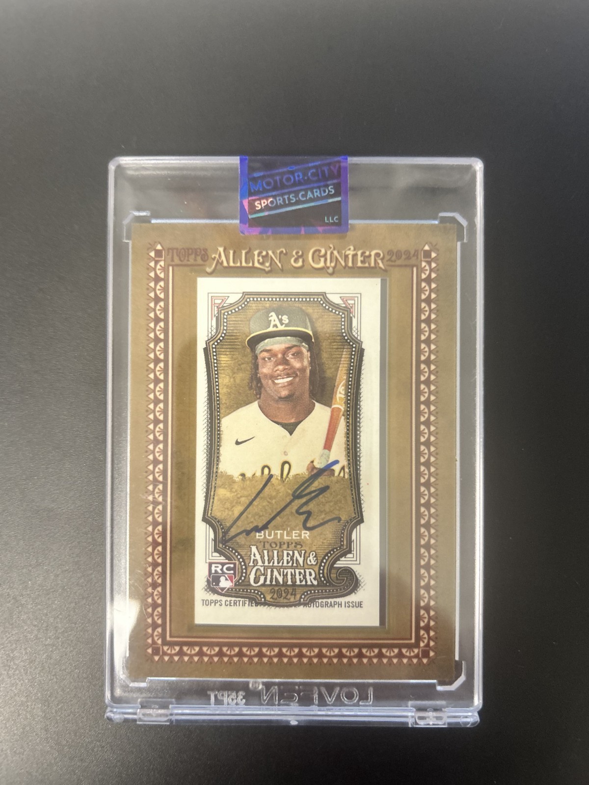 Lawrence Butler 2024 Topps Allen & Ginter RC Issue Base Autograph - Trading Card Image