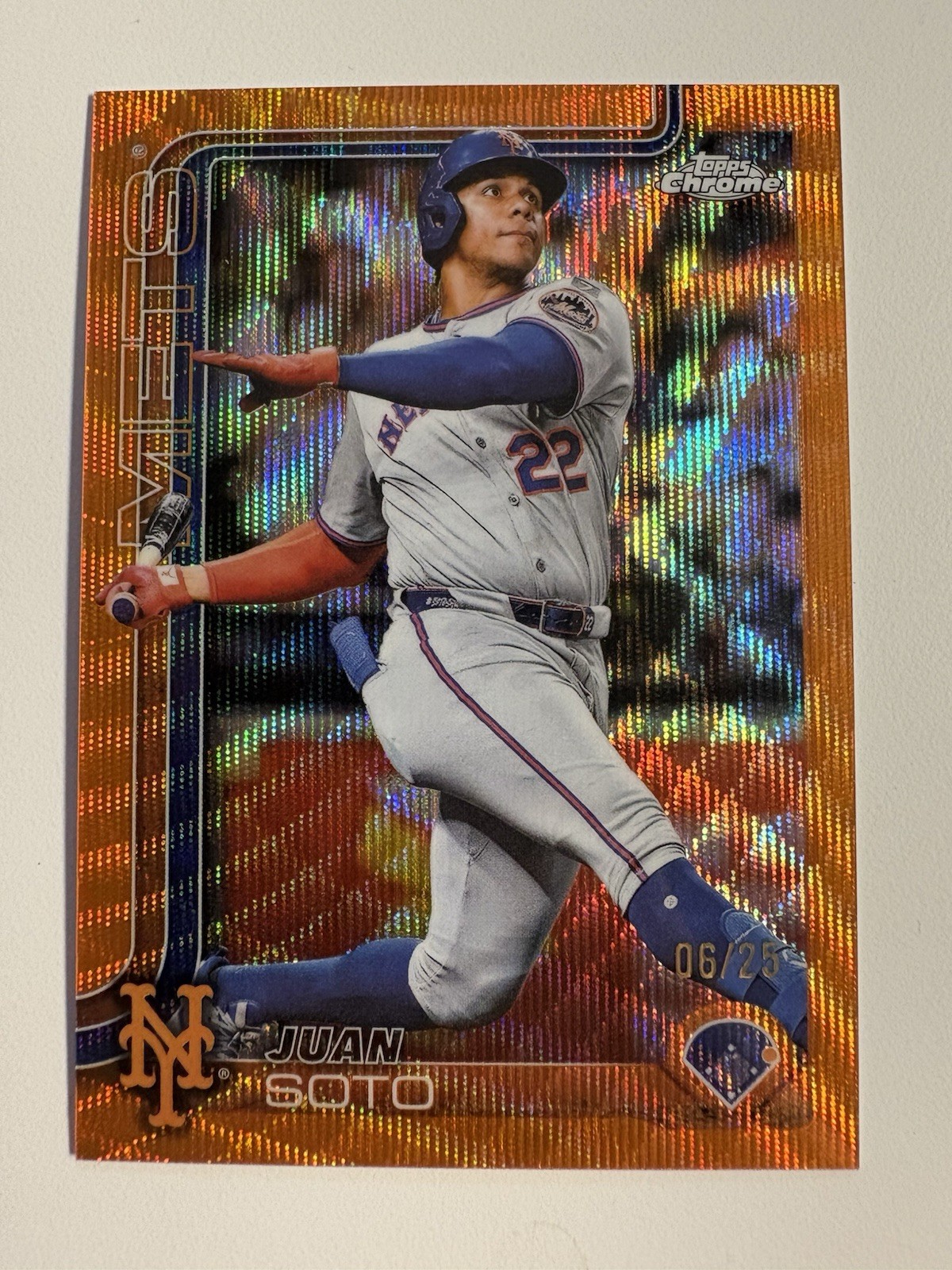 Juan Soto 2022 Topps Chrome Logofractor Edition Orange Lava Refractor Orange Lava Refractor - Trading Card Image