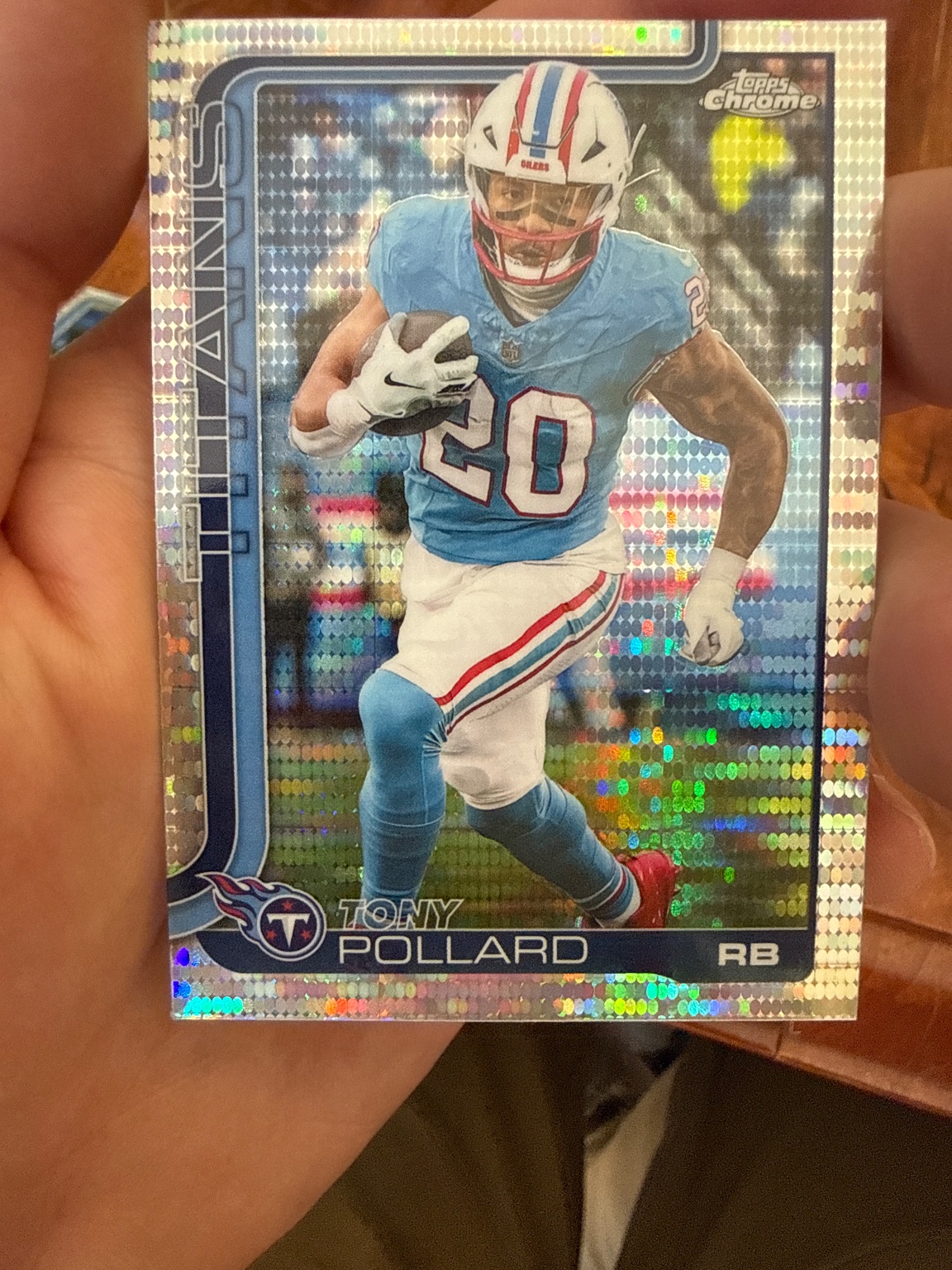Tony Pollard 2024 Topps Topps Chrome Speckle Refractor Speckle Refractor - Trading Card Image