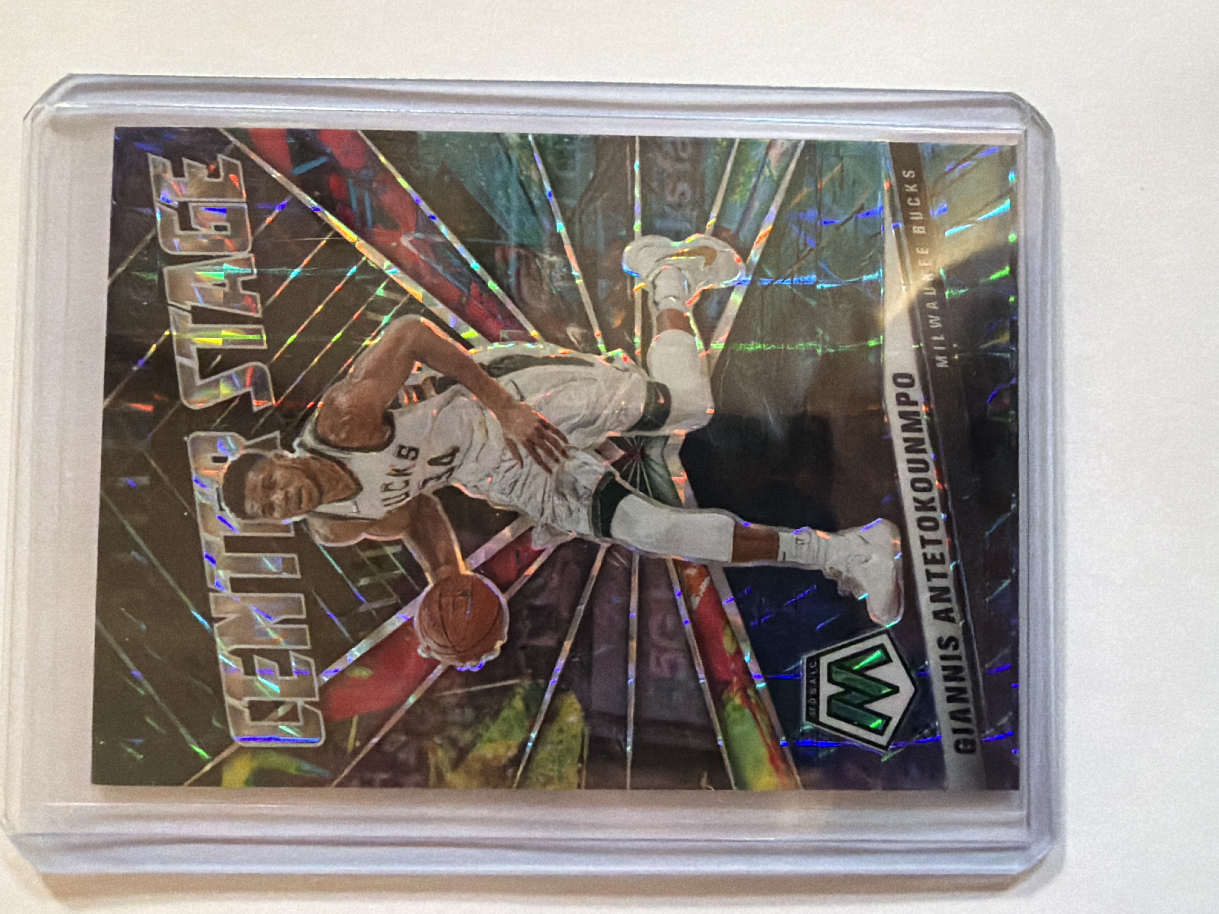 Giannis Antetokounmpo 2020-21 Panini Mosaic Basketball Mosaic Mosaic - Trading Card Image