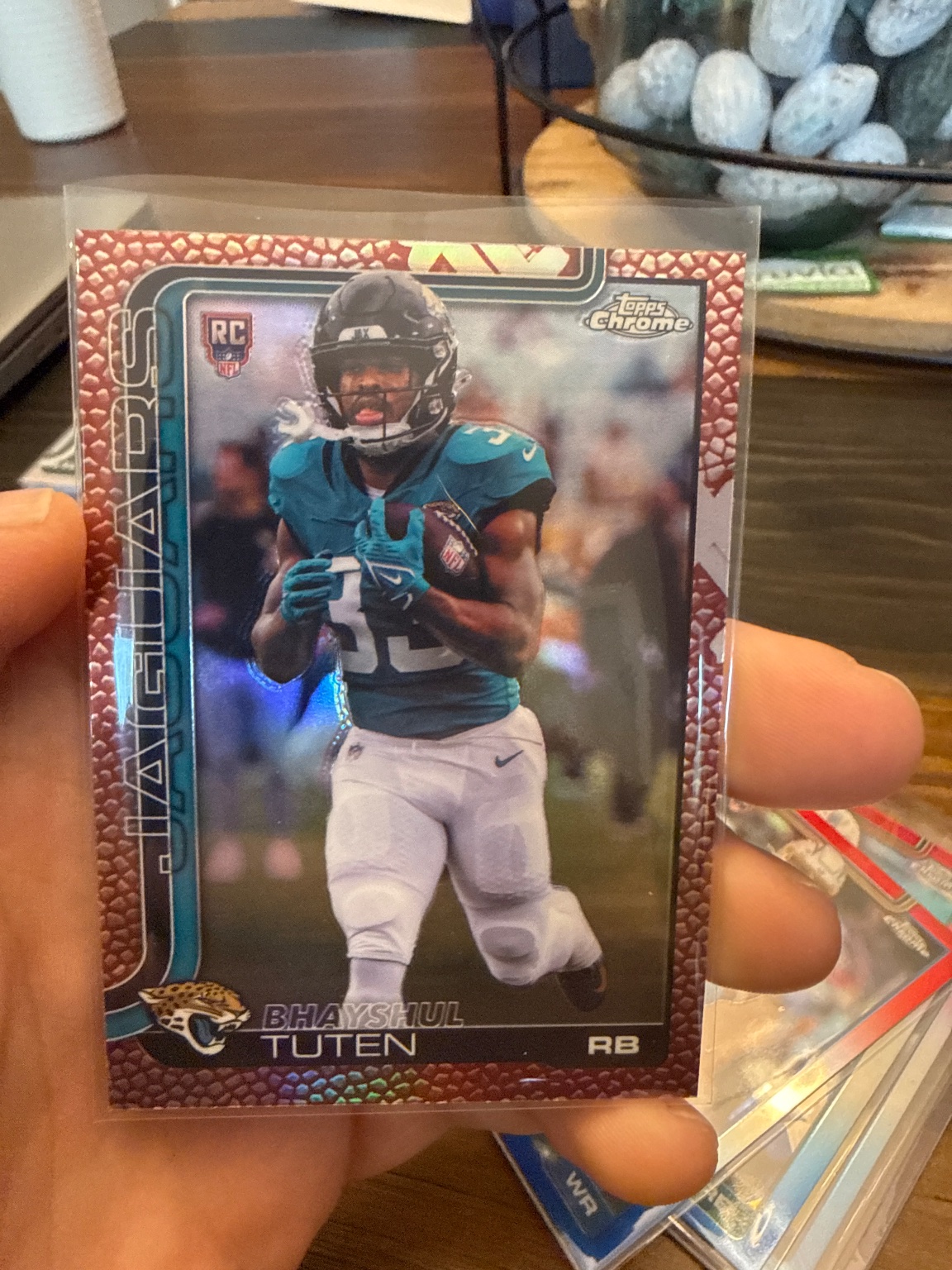 Bhayshul Tuten - Rookie Card Leather Refractor - Trading Card Image