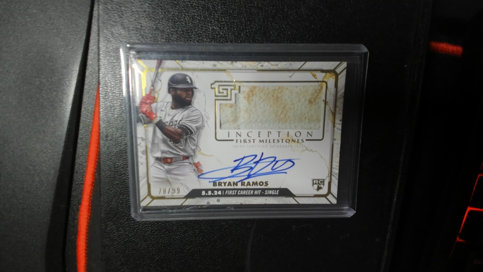 Bryan Ramos 2024 Topps Inception First Milestones Autograph Relic RC /99 Autograph Relic - Trading Card Image
