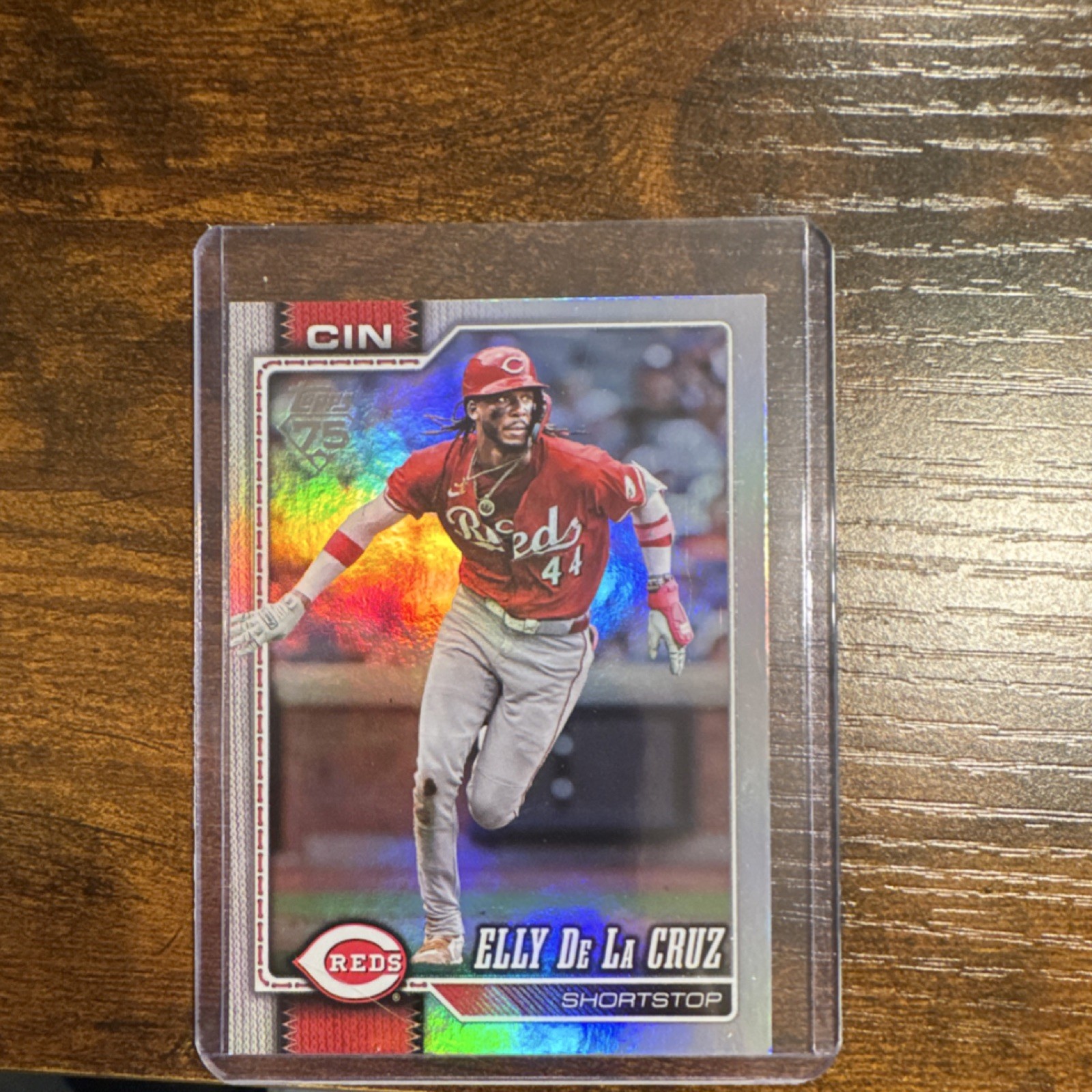 Elly De La Cruz - Topps Chrome Logofractor Edition Refractor Refractor - Trading Card Image