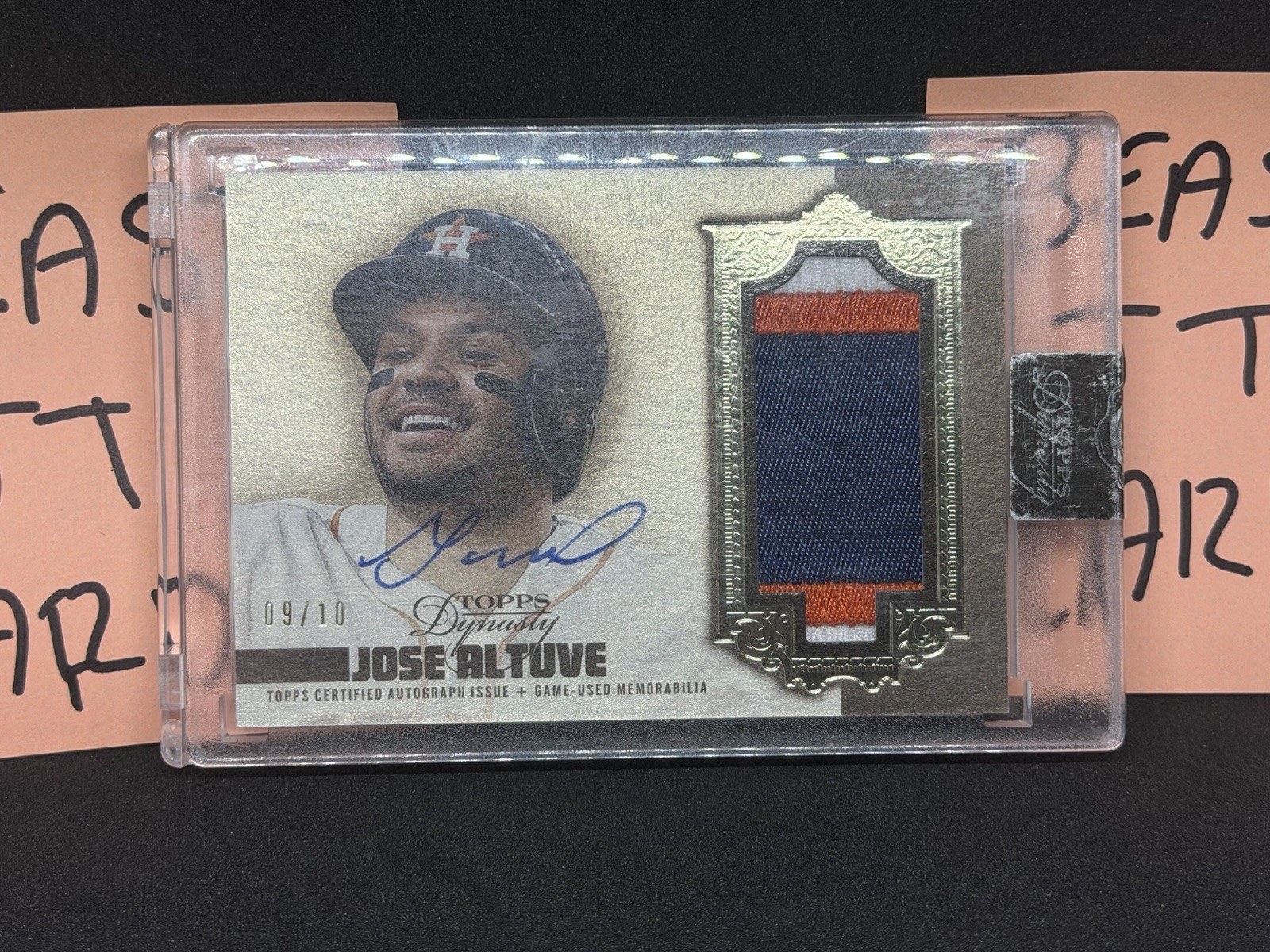 Jose Altuve Topps Dynasty Autograph Patch 09/10 Autograph Patch - Trading Card Image