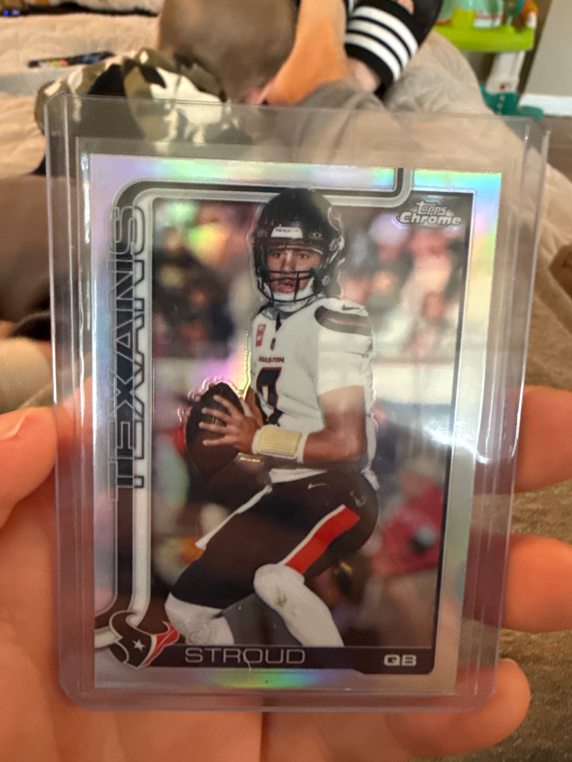 C.J. Stroud 2024 Topps Chrome Refractor #119 Refractor - Trading Card Image