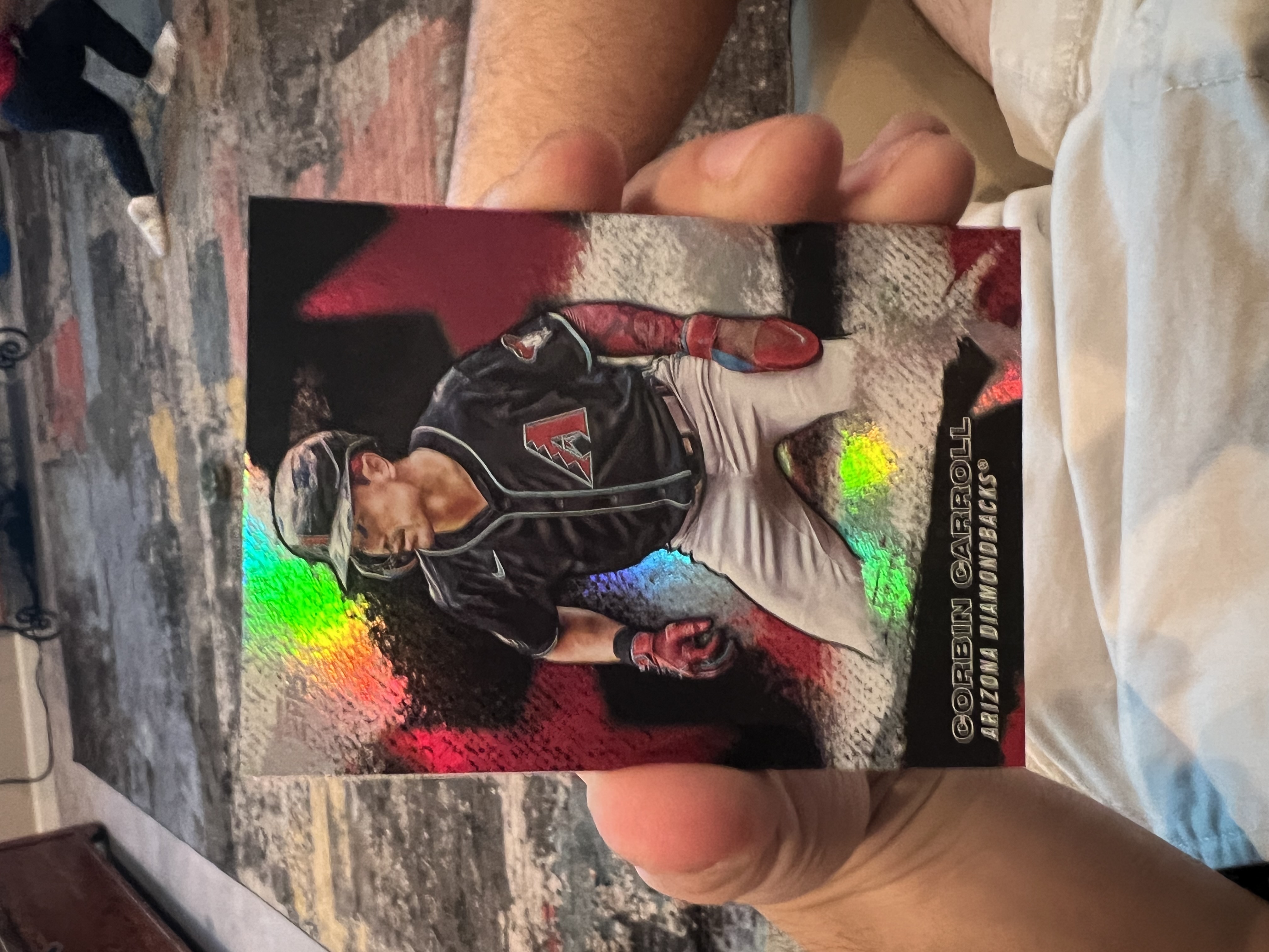 Corbin Carroll 2023 Topps Chrome Refractor Rookie Card Refractor Near Mint - Trading Card Image