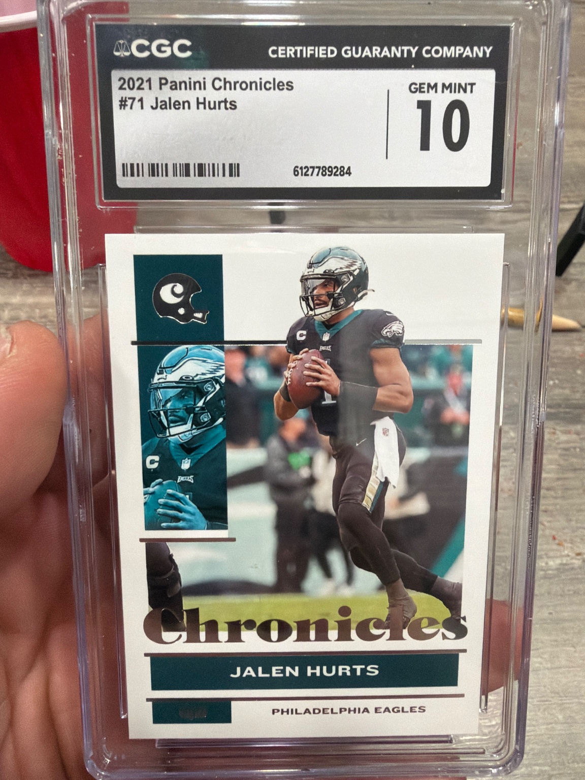 Jalen Hurts #71 Base Gem Mint - Trading Card Image