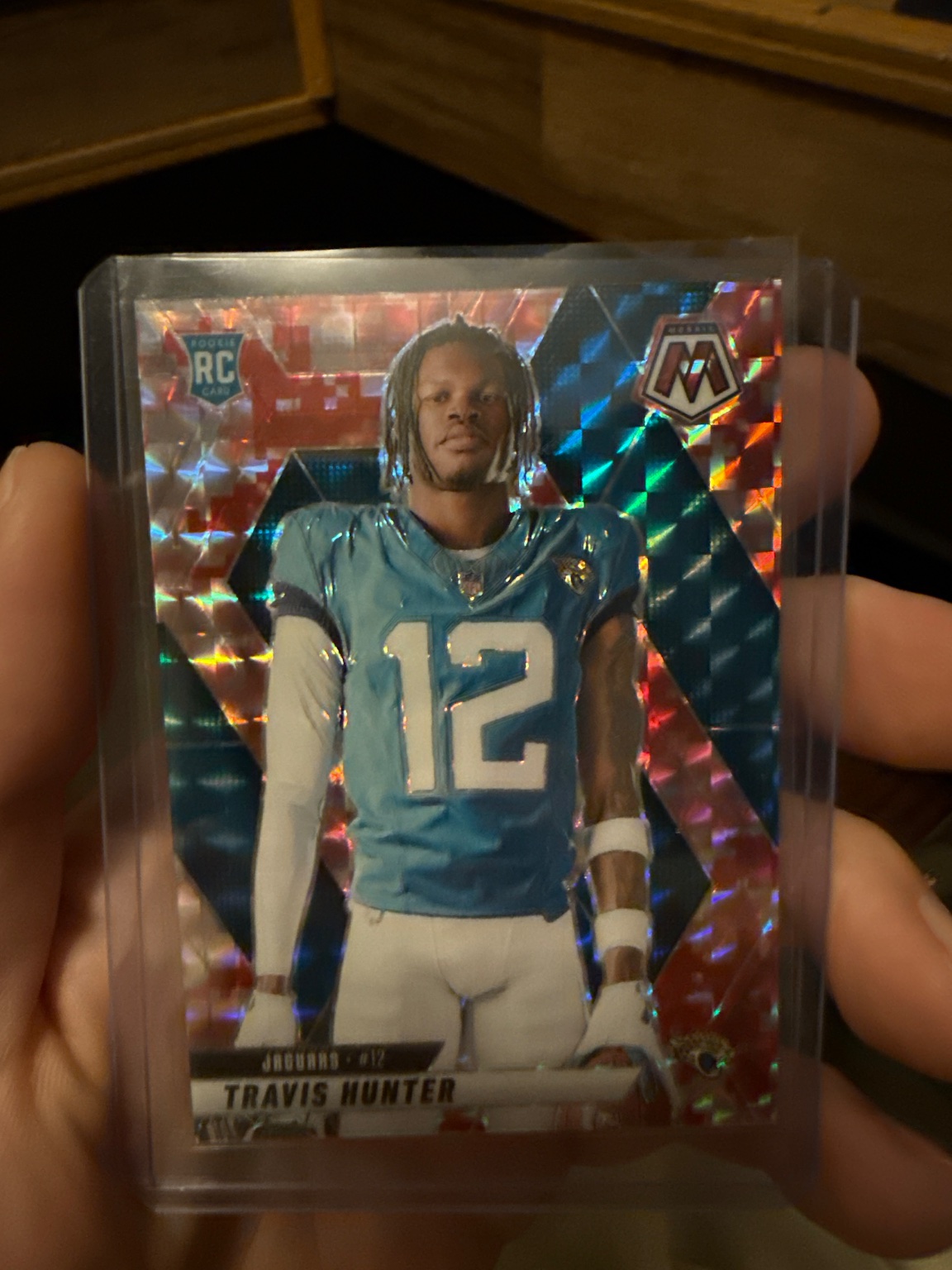 Travis Hunter 2025 Panini Mosaic Football Pink Camo Pink Camo - Trading Card Image