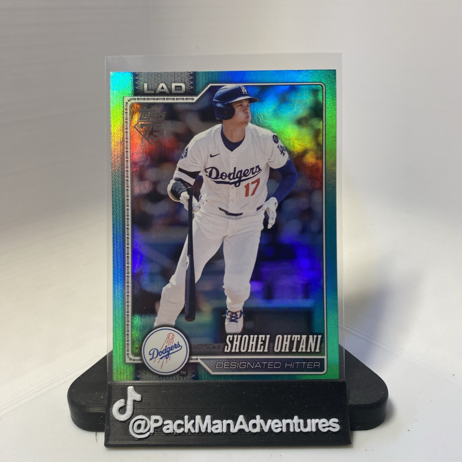 Shohei Ohtani 2024 Topps Chrome Green Refractor Green Refractor - Trading Card Image