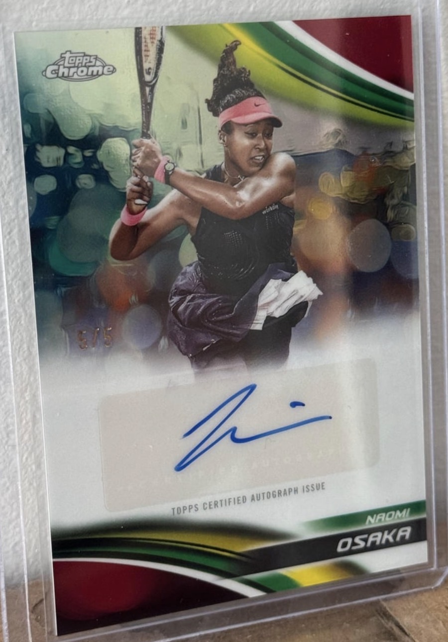 Naomi Osaka Autograph Autograph /5 Near Mint - Trading Card Image