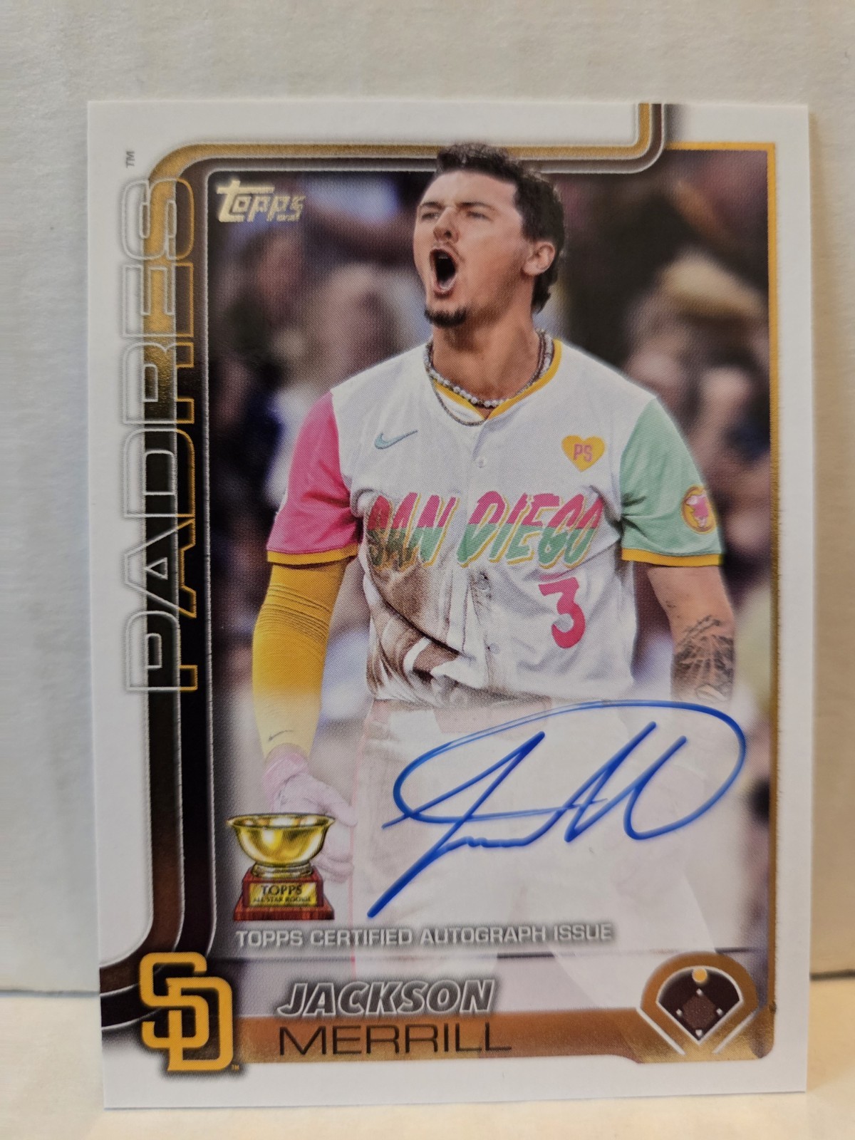 Jackson Merrill - Topps Certified Issue Base Autograph - Trading Card Image
