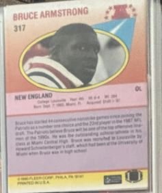 Bruce Armstrong #317 Base - Trading Card Image