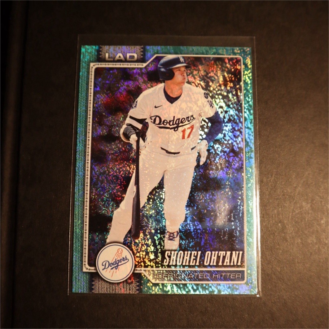 Shohei Ohtani Aqua Lava Flow Refractor Aqua Lava Flow Refractor - Trading Card Image