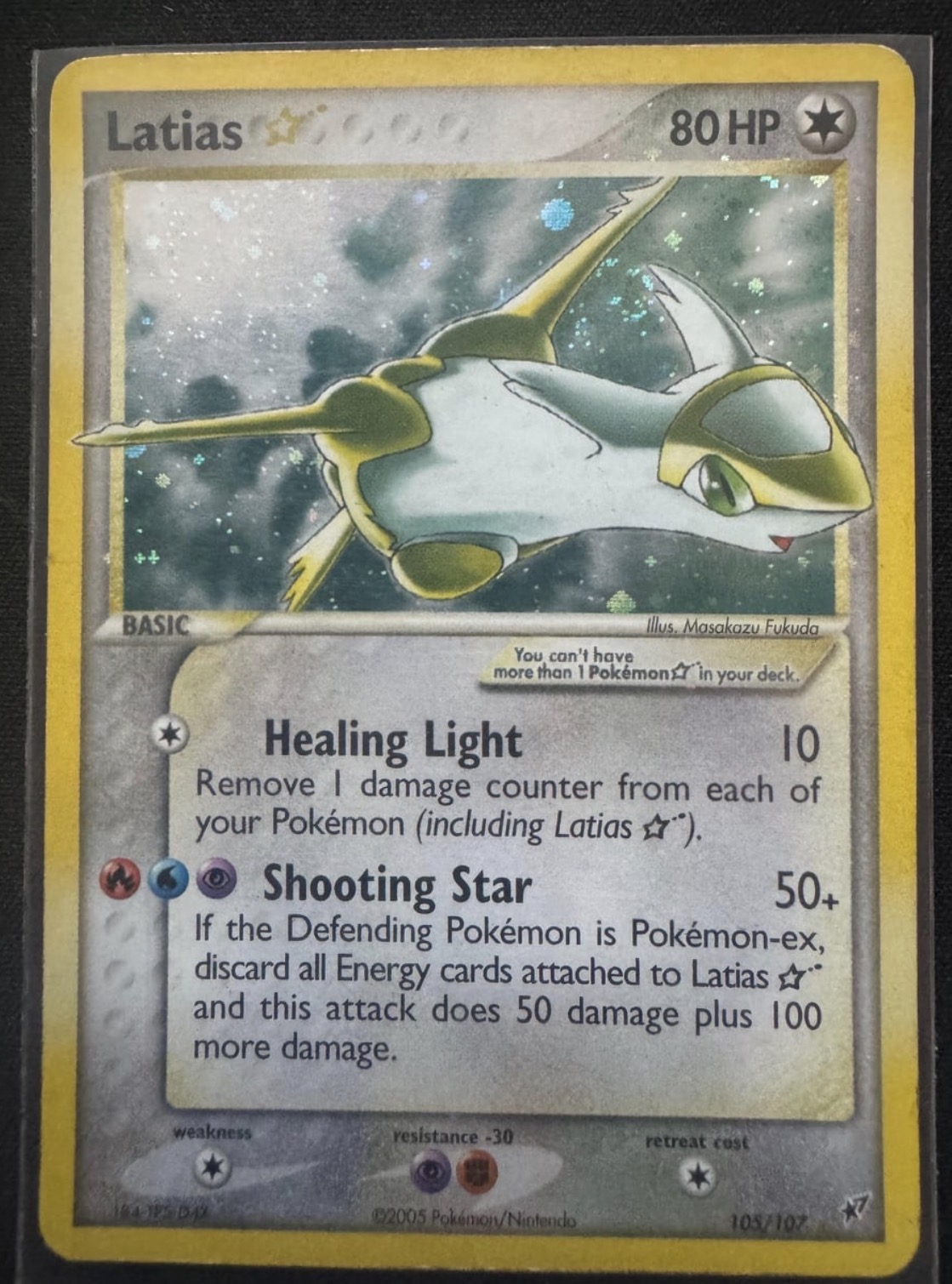 Latias Gold Star Holo Rare Gold Star Excellent - Trading Card Image