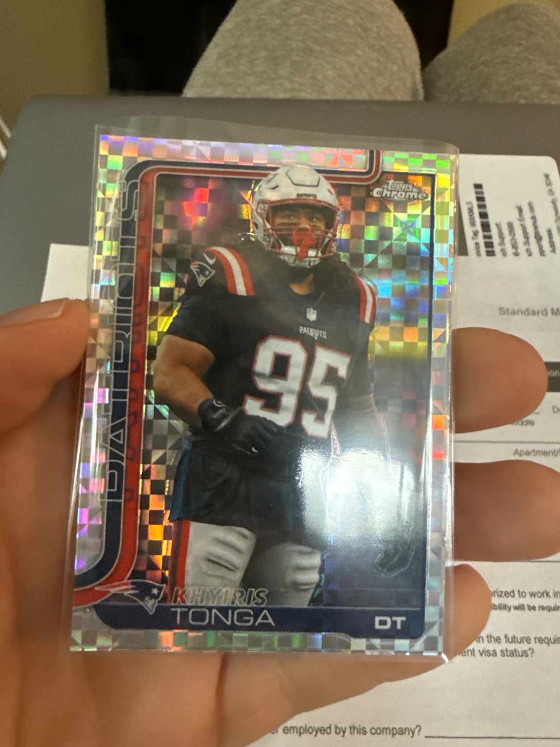 Khyiris Tonga - Refractor Xfractor - Trading Card Image