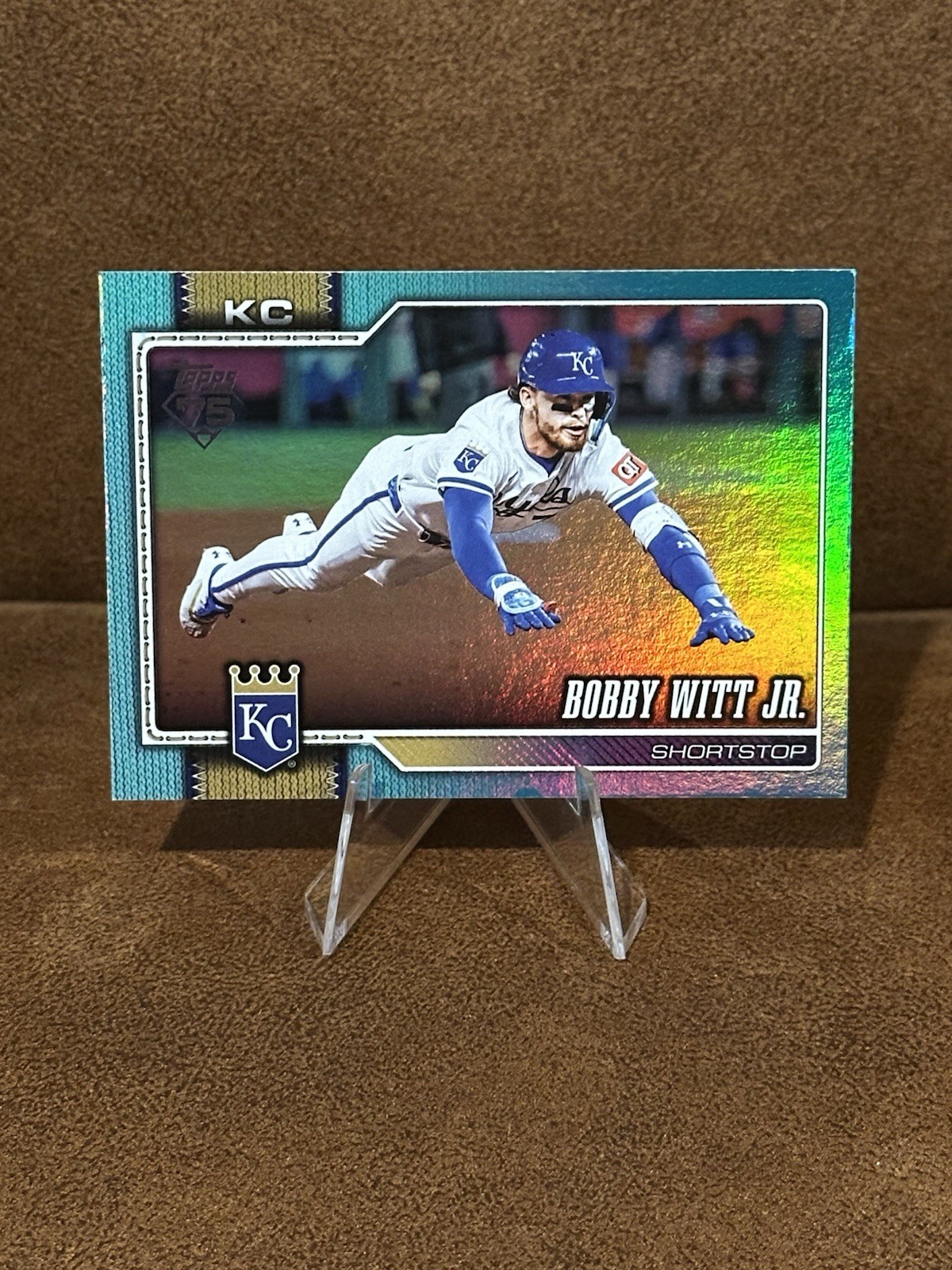 Bobby Witt Jr. 2023 Topps 1975 Topps Baseball Rainbow Foil Rainbow Foil - Trading Card Image