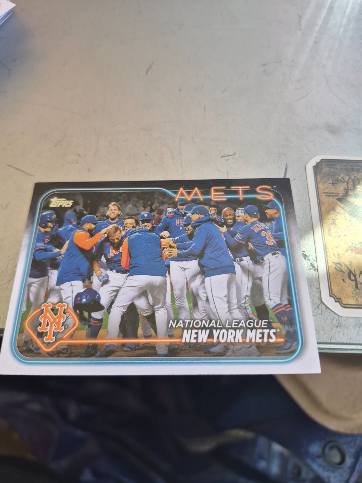National League New York Mets Team Card Base - Trading Card Image